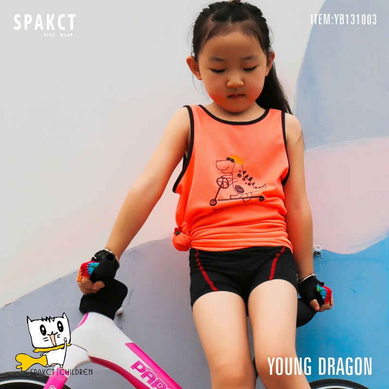Spakct 思帕客 儿童背心T恤男女孩宝宝骑行运动衣服单车自行车平衡车夏季 6.1