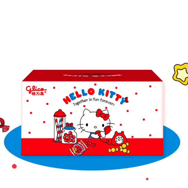 88VIP：glico 格力高 Hello Kitty甜蜜来电 饼干礼盒 316g 28.4元