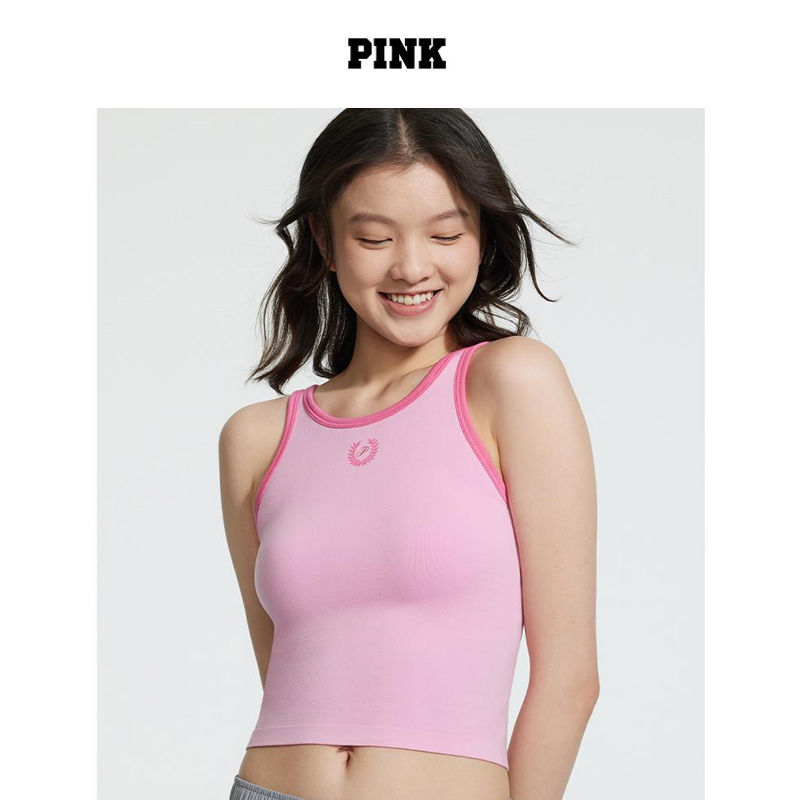 百亿补贴：VICTORIA'S SECRET PINK 女士复古撞色带胸垫小背心文胸内衣 83元