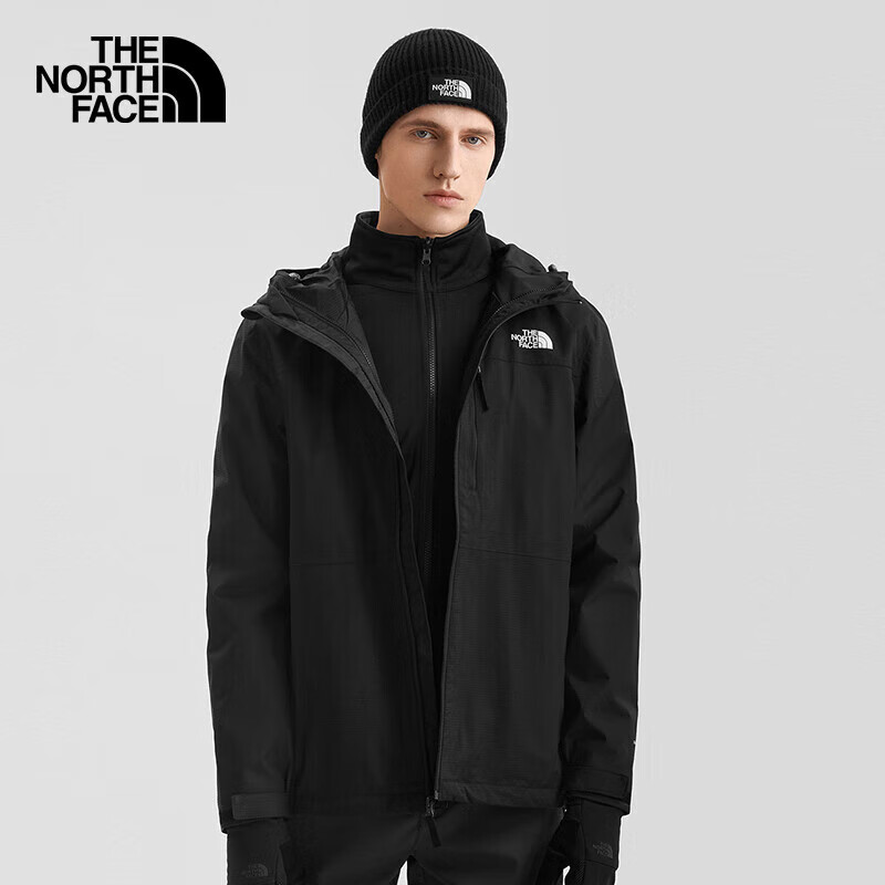 再降价、31日20点：The North Face北面三合一冲锋衣 81RO JK3/黑色 1219元包邮（需