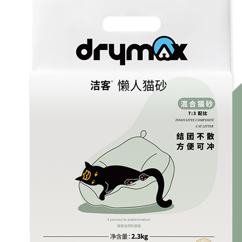 88VIP：DRYMAX 洁客 懒人猫砂膨润土砂豆腐砂混合型除臭无尘2.3KG*4袋 47.4元（需