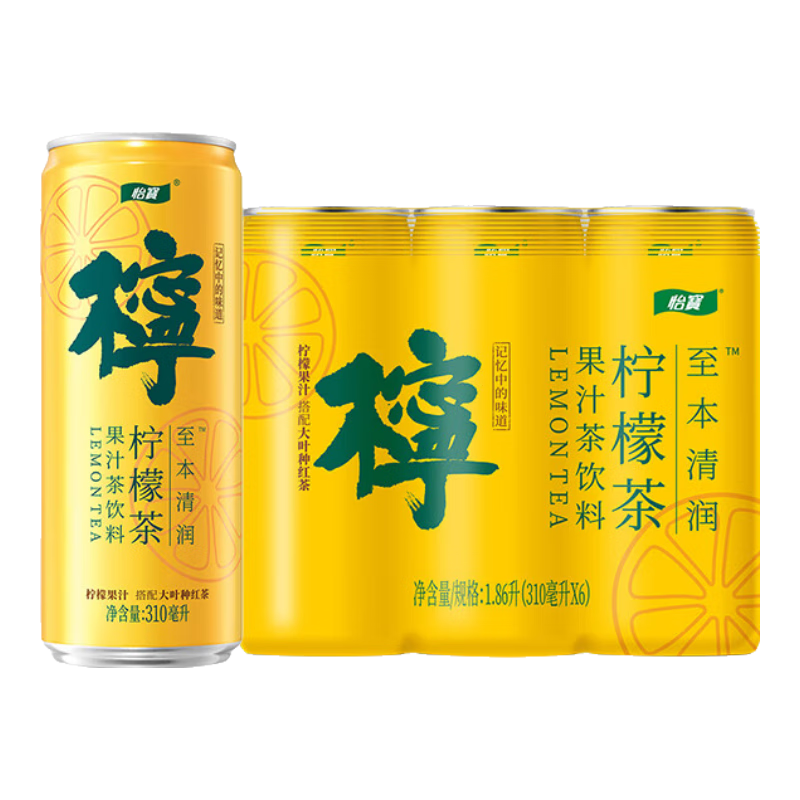 怡宝 清润菊花茶植物饮料柠檬茶310ml*6瓶 9.9元（需领券）