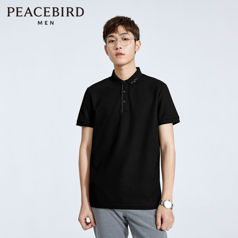 PEACEBIRD 太平鸟 男士POLO杉短袖T恤 ￥137.5