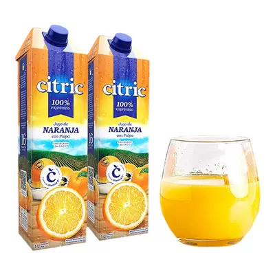 阿根廷原装进口 Citric 喜趣客 天然NFC果汁1000mL*2瓶 19.9元包邮