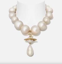 Vivienne Westwood 西太后 Giant Gold-Tone Brass 珍珠项链 8折 ￡272（约2364元）