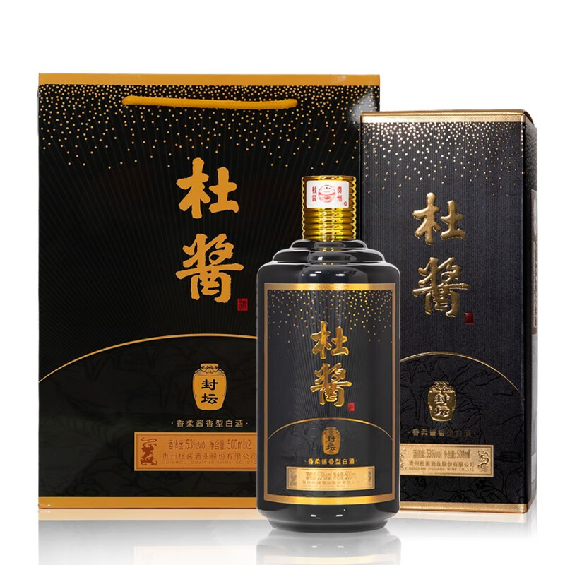 杜酱 封坛茅台镇53度酱香型酒整箱6瓶 369元