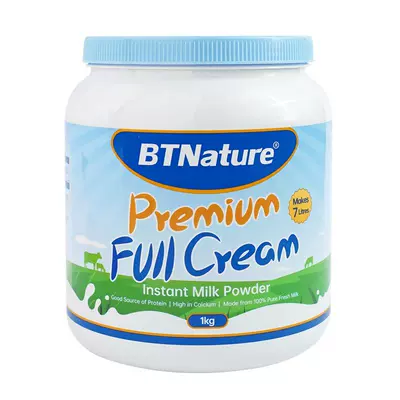 BTNature 蓝胖子 奶粉 BTN蓝胖子全脂1kg 76.1元（需领券）