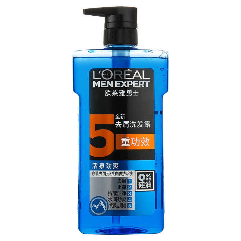 L'OREAL PARIS 活泉劲爽男士去屑洗发露 700ml 35.9元