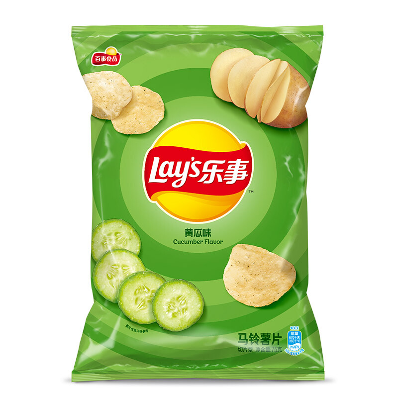 Lay's 乐事 马铃薯片 黄瓜味 75g 2.04元