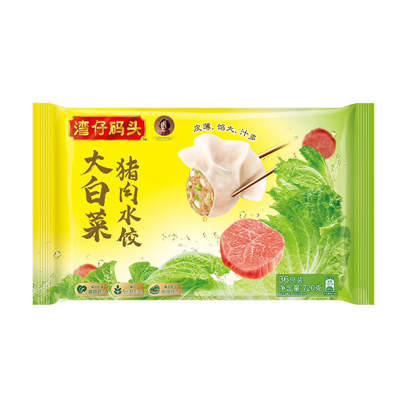 湾仔码头 大白菜猪肉水饺 720g 21.46元（需买4件，需用券）