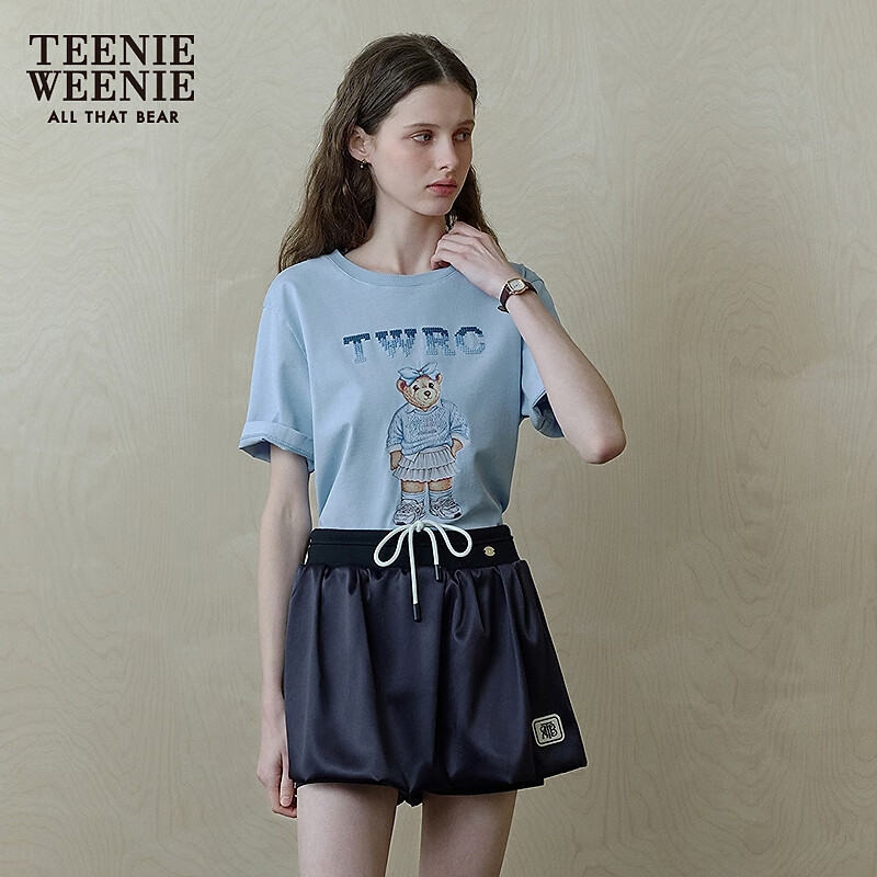 TEENIE WEENIE 小熊女装圆领T恤 蓝色 M 114元