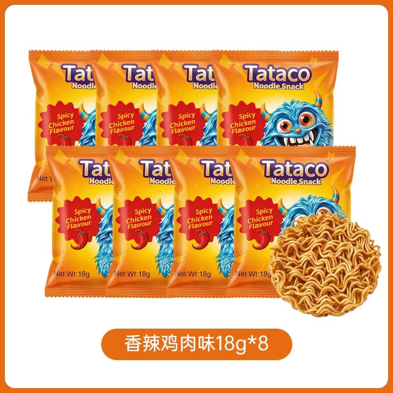 Tataco哒哒口 印尼进口小怪兽干脆面 香辣鸡肉味 18g*8包 8.4元（需买2件，需用