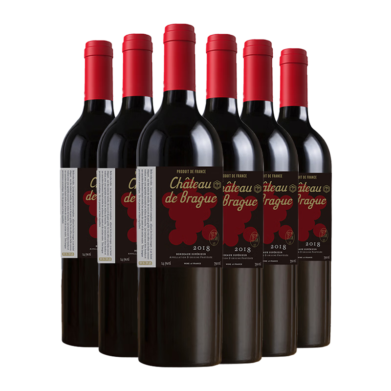 PLUS会员：京东京造 法国超级波尔多14.5﹪干红葡萄酒750ml*6 礼盒装 326.86元