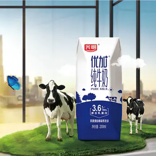光明 优加 3.6g乳蛋白 纯牛奶 200ml*24盒 45.9元 - 86线报 光明 优加 3.6g乳蛋白 纯牛奶 200ml*24盒 45.9元 - 86线报