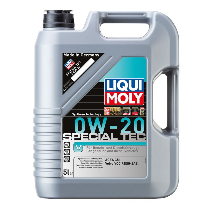 LIQUI MOLY 力魔 特技V 0W-20 C5级 全合成机油 沃尔沃专用 5L 471.1元