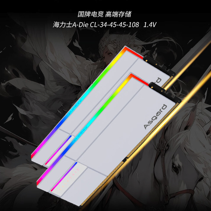 Asgard 阿斯加特 女武神·瓦尔基里Ⅱ代 6800MHz RGB 台式机内存 灯条 白色 32GB 16G