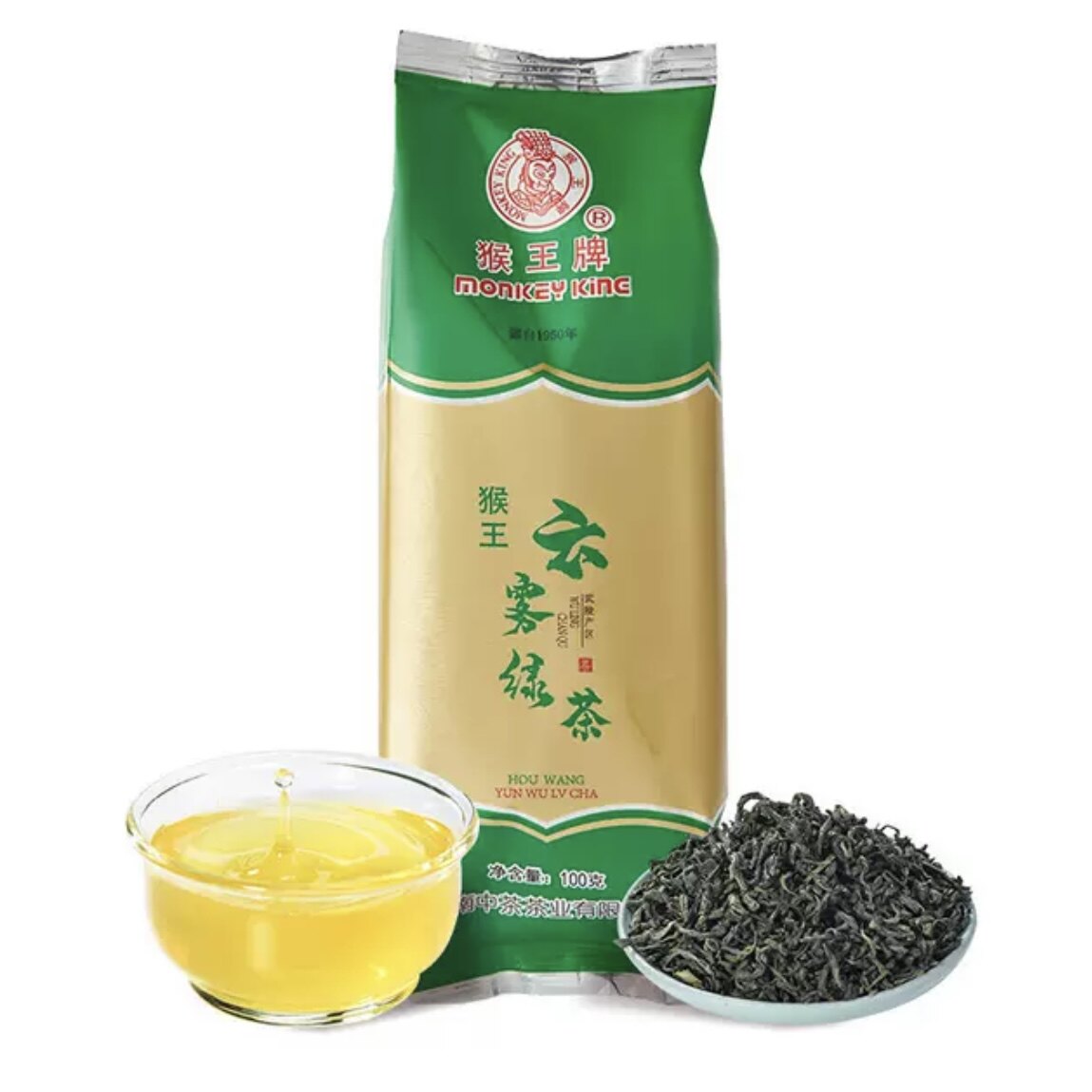 猴王 茉莉花茶浓香型特级茶叶广西茉莉绿茶袋装100g散茶特制一号 8.9元