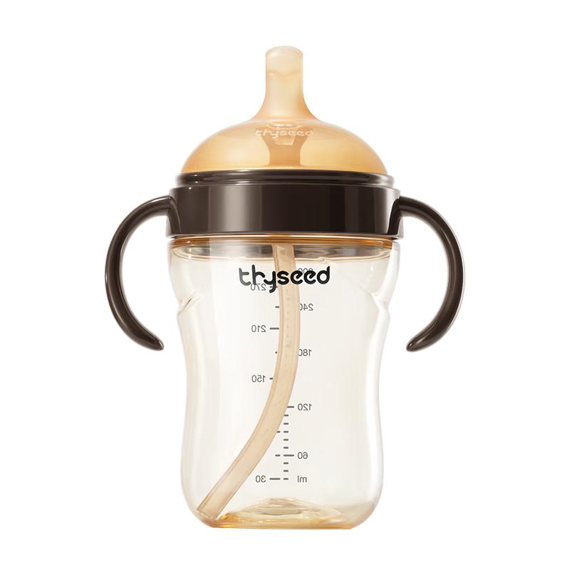 thyseed 世喜 吸管奶瓶 大宝宝一周岁以上PPSU婴儿奶瓶带手柄带吸管300ml 164.52