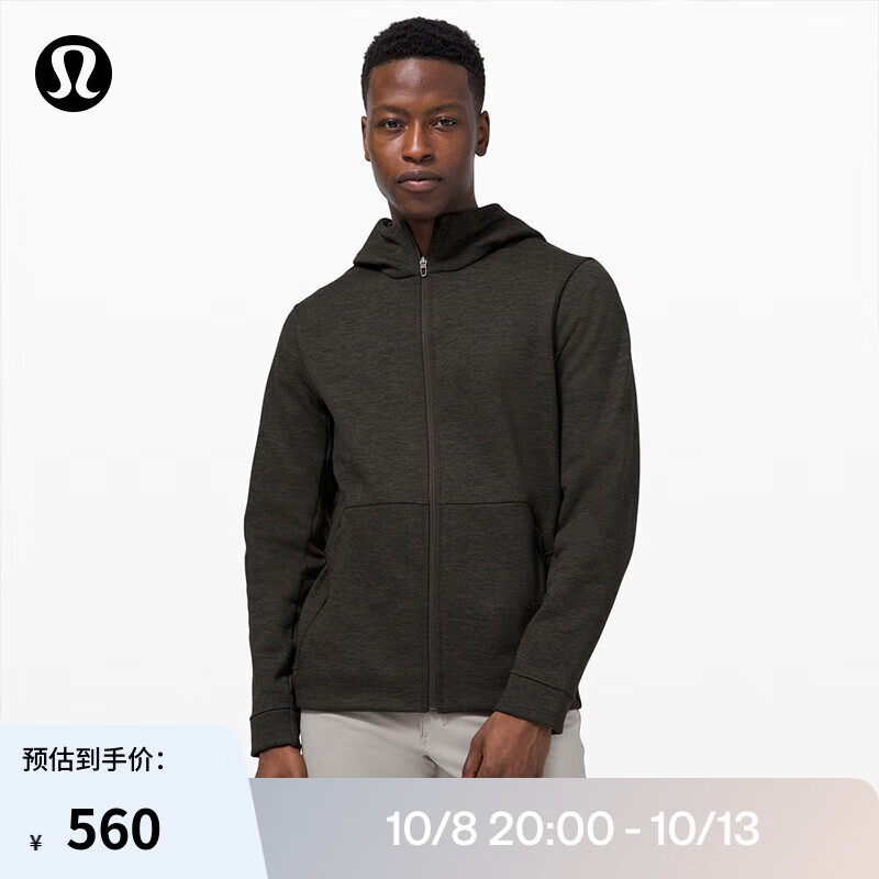 lululemon 丨Welterweight 男士拉链连帽衫 LM3CI4S 杂色深橄榄绿/黑 577.1元