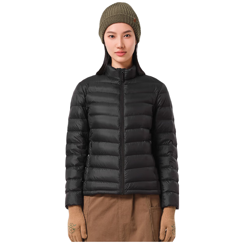 伯希和 户外排骨羽绒服男女800蓬鹅绒防风登山外套冲锋衣内胆 女款|曜石黑 