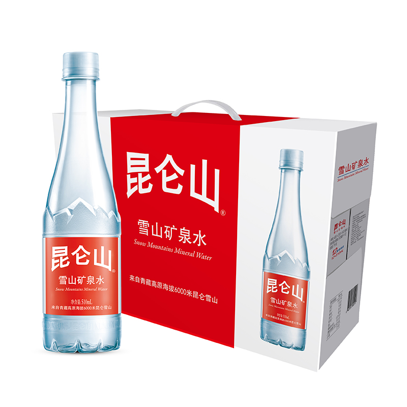 昆仑山 矿泉水 饮用天然弱碱性 350ml*12瓶 整箱装 高端矿泉水 7.81元（需用券