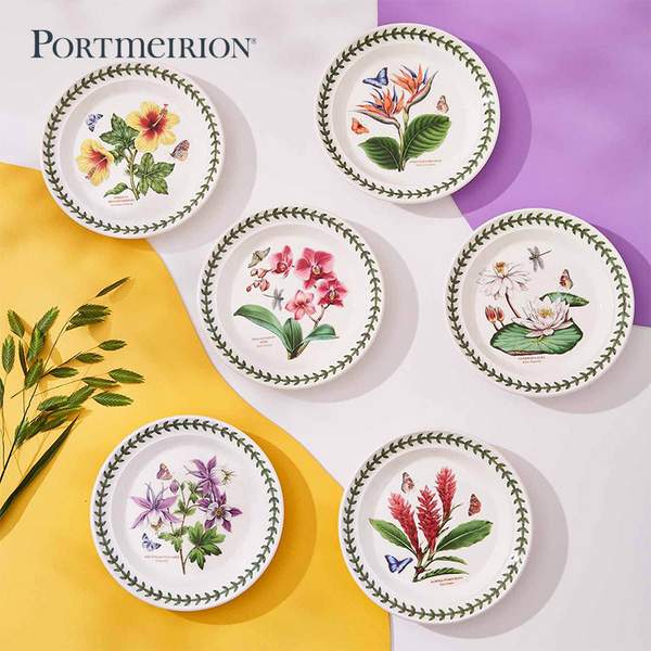 Portmeirion 波特美林 异域花草园系列 欧式陶瓷餐盘 20cm*6个装 新低456.39元（天猫折后1382元） 买手党-买手聚集的地方