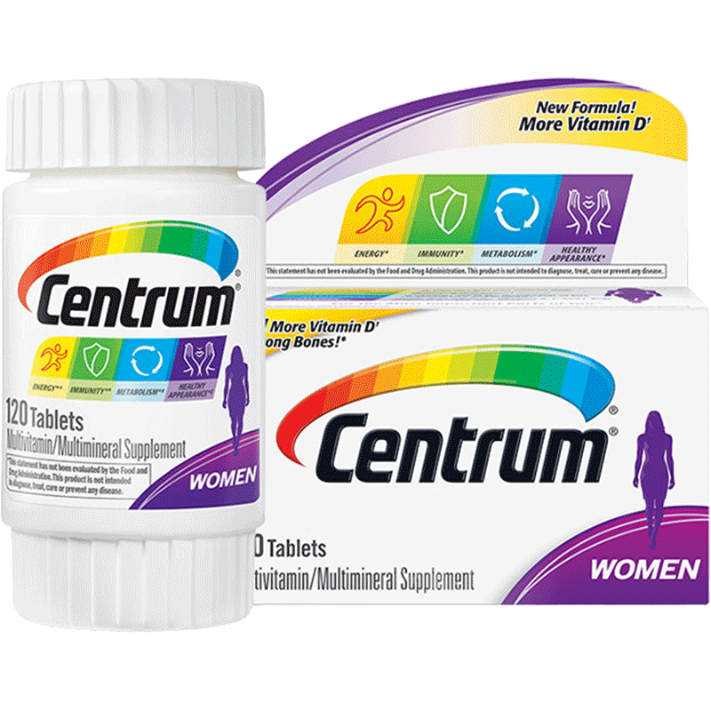 Centrum 善存 美国进口善存成人女士复合维生素多种120粒/瓶多维营养维生素b 