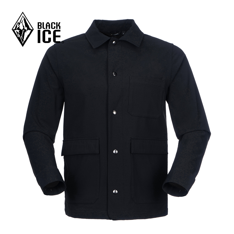 BLACKICE 黑冰 春季新品户外软壳衣男防风防泼翻领休闲上衣外套男1552M 358元