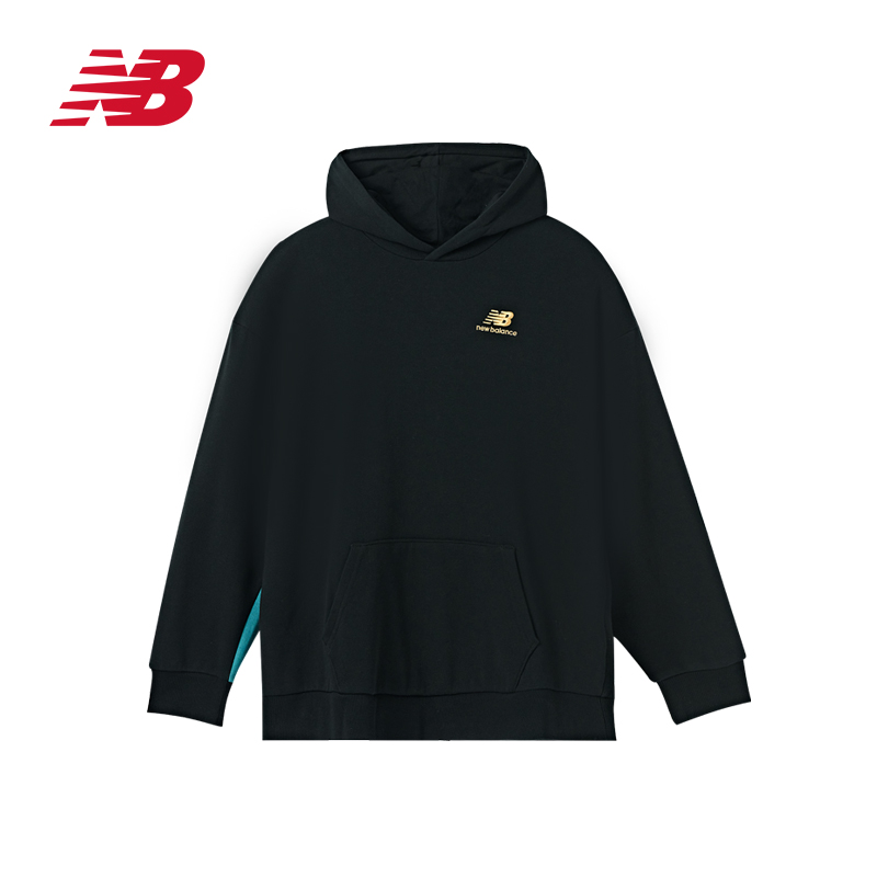 new balance 女款针织连帽运动条纹卫衣 AWT13501 99元包邮