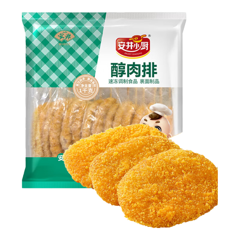 安井 醇肉排 1kg *4件 75.28元包邮（合18.82元/件）