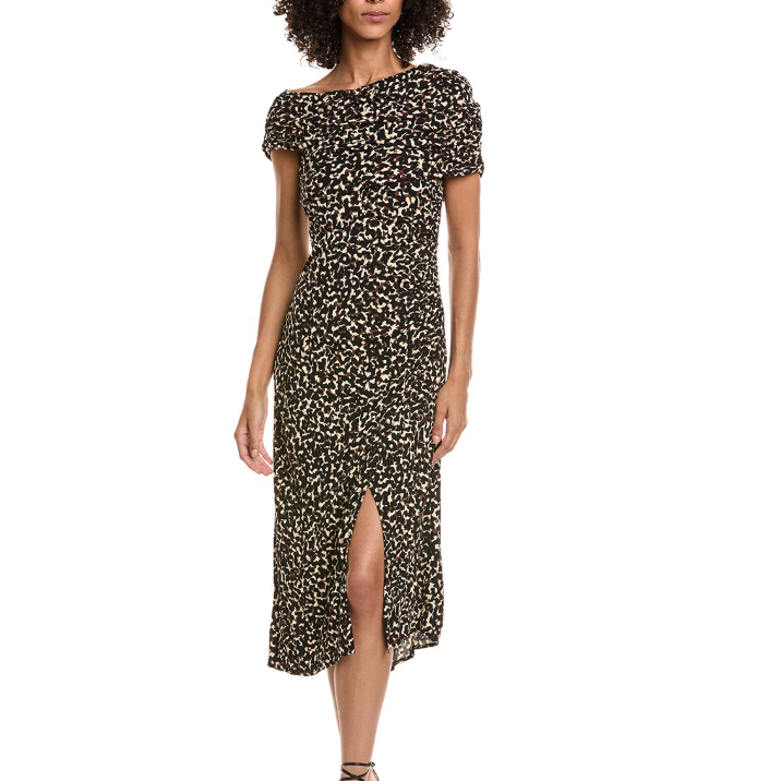 DVF Agustin 豹纹连衣裙 3.1折 $148.99（约1055.95元）