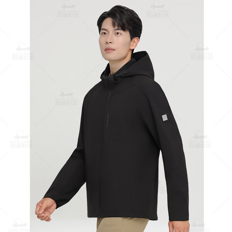 霞湖世家 户外运动防雨透湿可拆卸帽抓绒外套336 328元