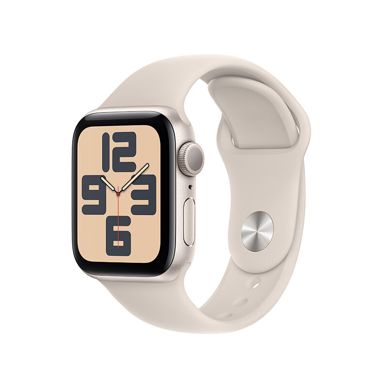 PLUS会员：Apple 苹果 Watch SE 2023款 智能手表 GPS版 40mm 星光色 橡胶表带 S/M 1539.