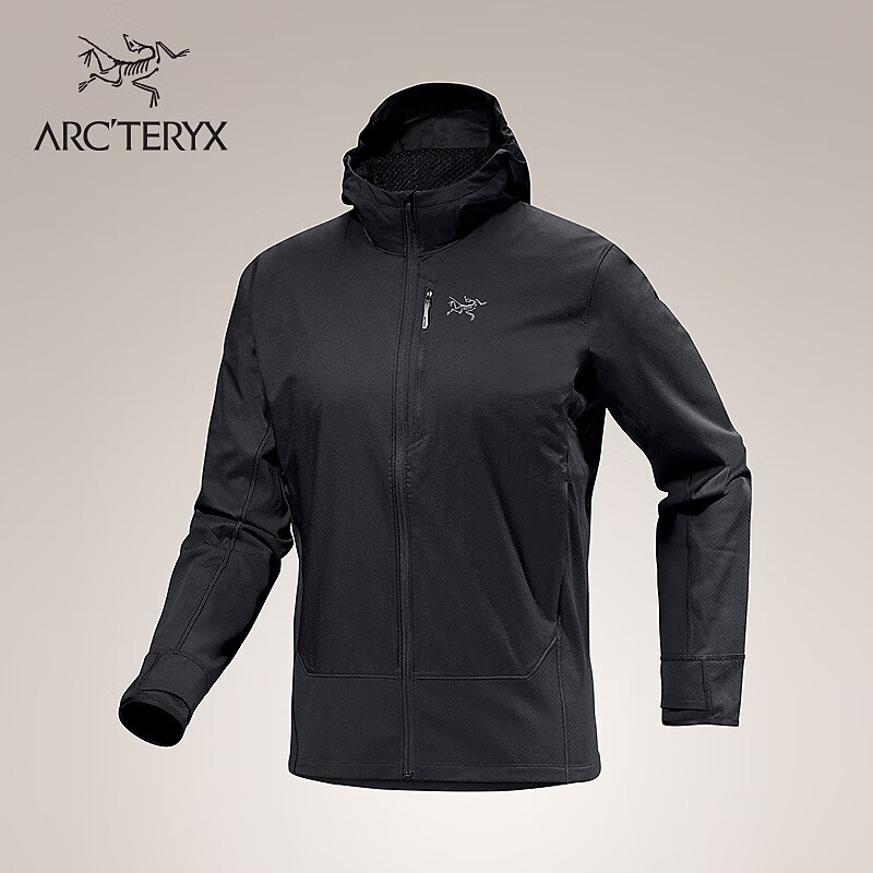 38节、预售：ARCTERYX 始祖鸟 KONSEAL HYBRID HOODY 保暖男子抓绒衫 BLACK黑色 2400元