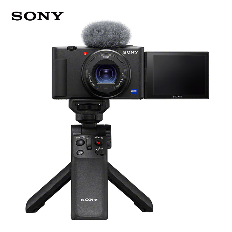 SONY 索尼 ZV-1 1英寸数码相机 手柄电池套装（9.4-25.7mm、F1.8）黑色 ￥5099