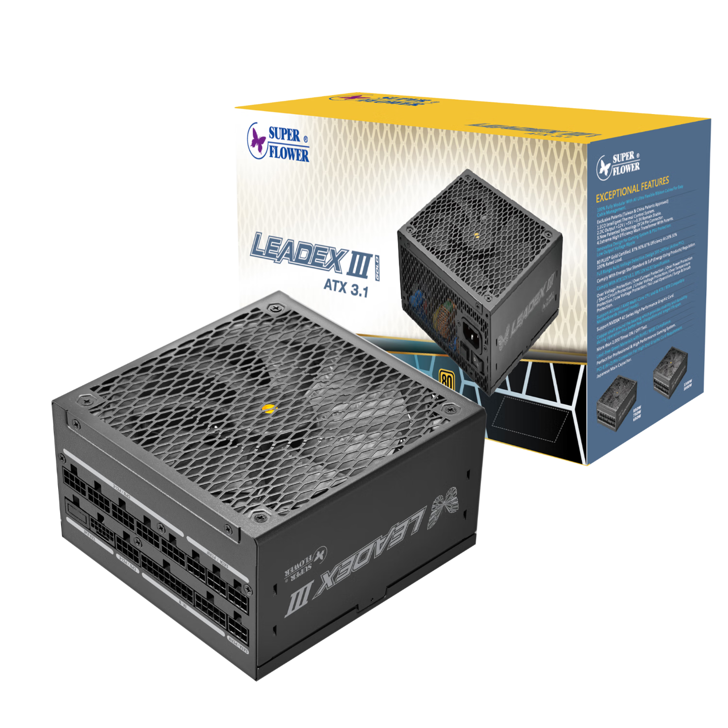 振华 LEADEX III1300W 金牌全模电脑电源 ATX3.1 1300W 999元