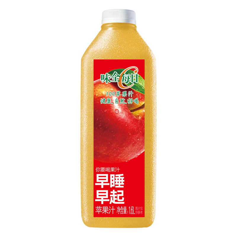 WEICHUAN 味全 每日C苹果汁 1600ml 100%果汁 冷藏果蔬汁饮料 10.39元（需买4件，需用券）