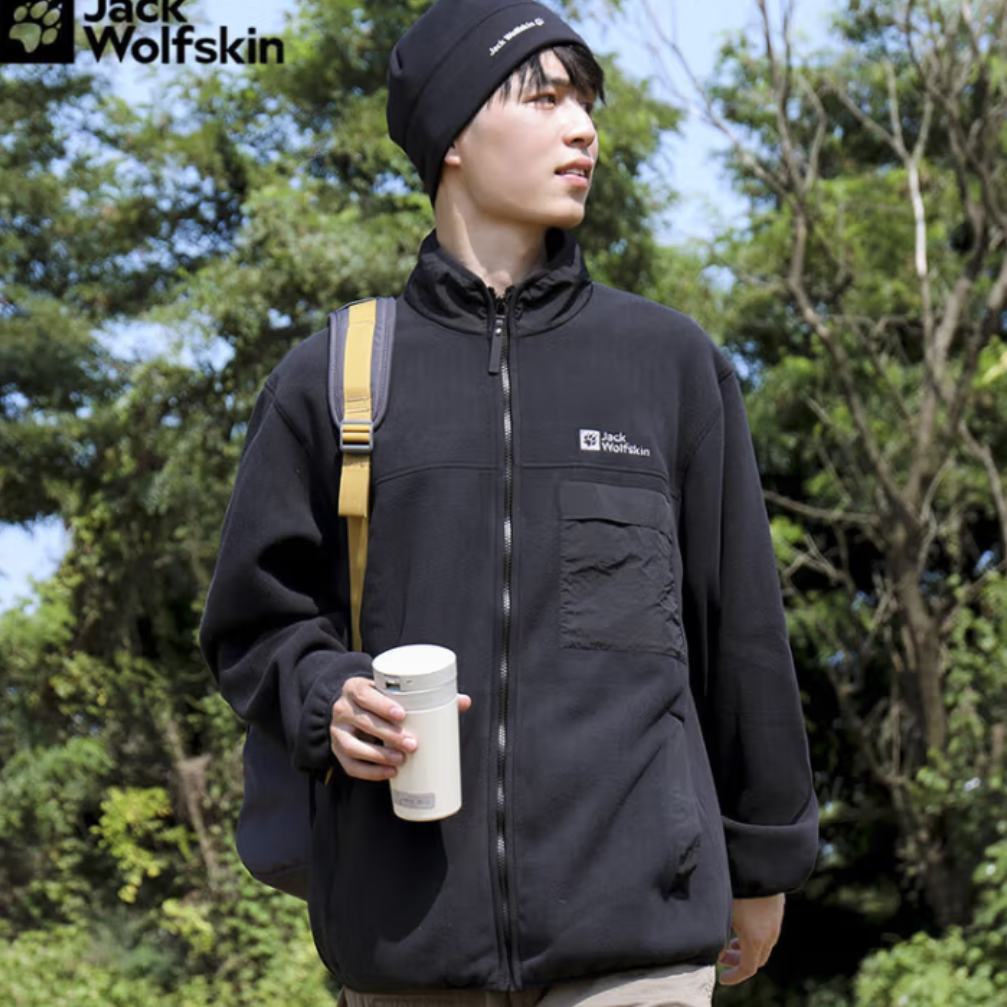 PLUS会员：Jack Wolfskin 狼爪 抓绒衣男女同款秋冬款户外运动防风 365.92元（合18