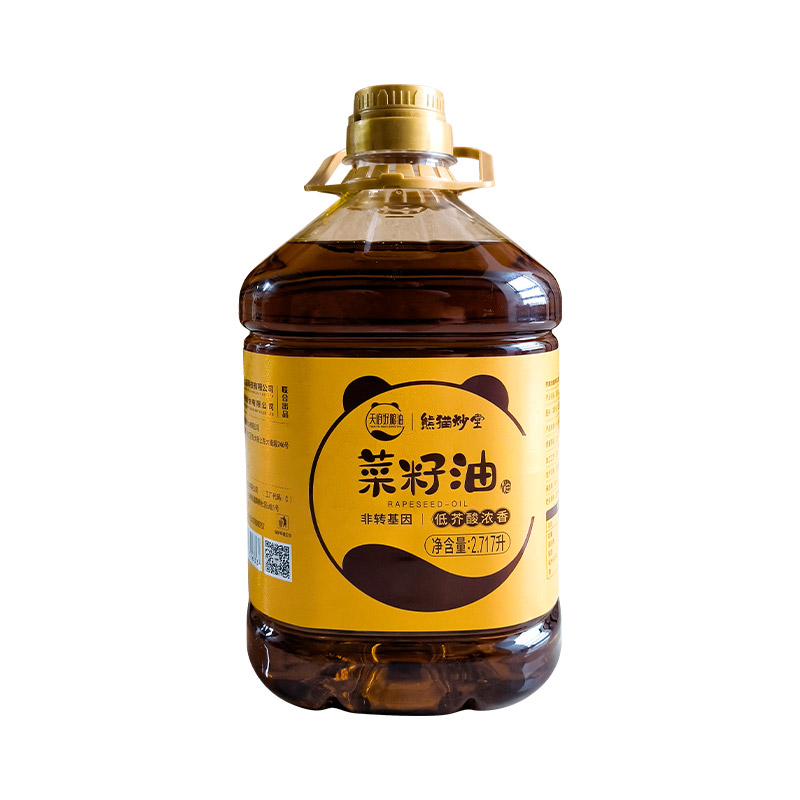 熊猫炒堂 低芥酸浓香菜籽油压榨非转基因菜油 2.717L 29.9元（需用券）