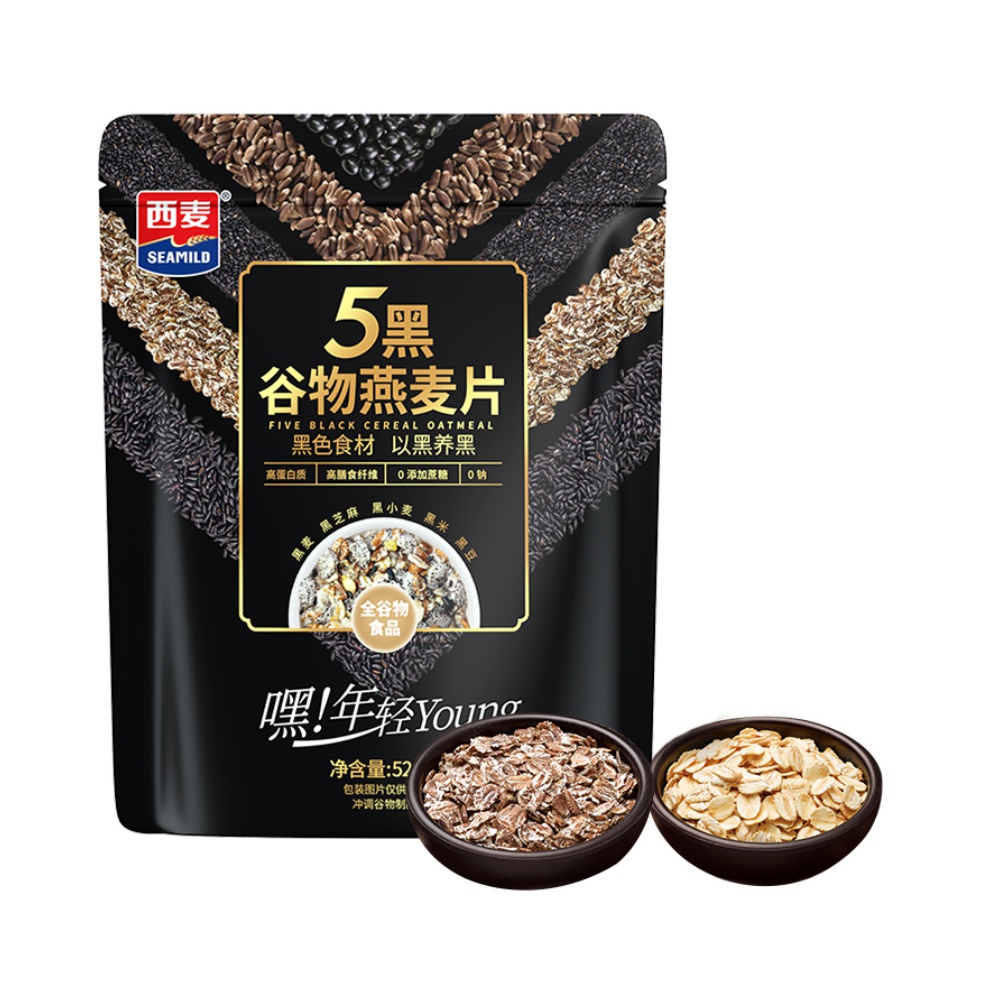 西麦 5黑 谷物燕麦片 520g 12.9元（需用券）