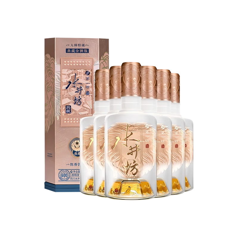 水井坊 典藏大师版（金狮装）52度 500ml*6瓶 整箱装 2714.32元