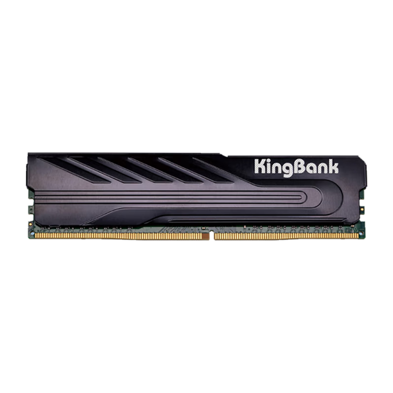京东PLUS：KINGBANK 金百达 黑爵系列 DDR4 3200MHz 台式机内存 马甲条 黑色 16GB 179