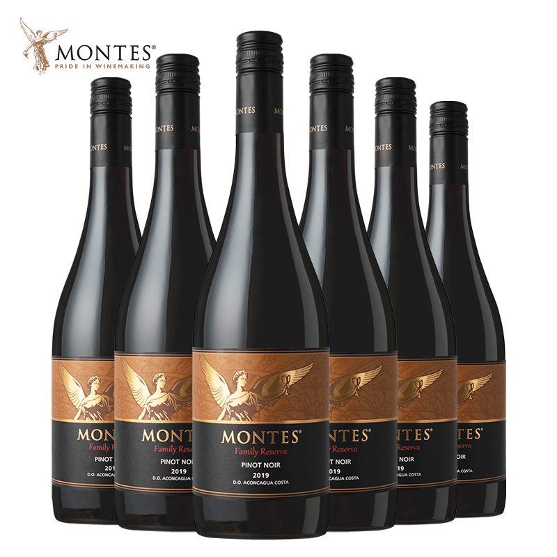 MONTES 蒙特斯 家族珍藏黑皮诺红酒葡萄酒750ml*6年货送礼物智利原瓶进口 509元