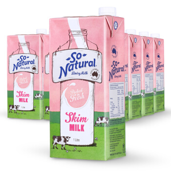 澳伯顿 澳大利亚进口澳伯顿脱脂高钙纯牛奶优质乳蛋白1L×12盒整箱家庭装 102.6元