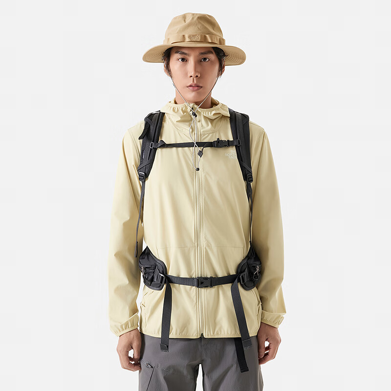 THE NORTH FACE 北面 防晒衣男户外皮肤衣防风夹克风衣春上新7WCY 卡其色/3X4 XL 