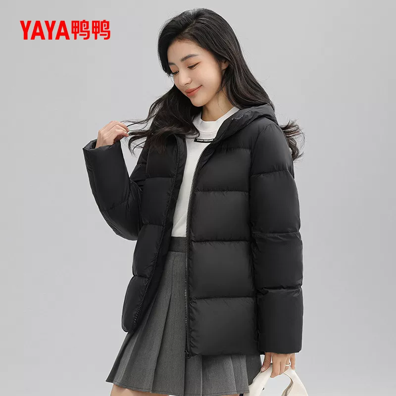 YAYA 鸭鸭短款加厚羽绒服女2026冬季新款好看休闲防寒保暖鸭绒流行外套 66.9元 - 线报酷