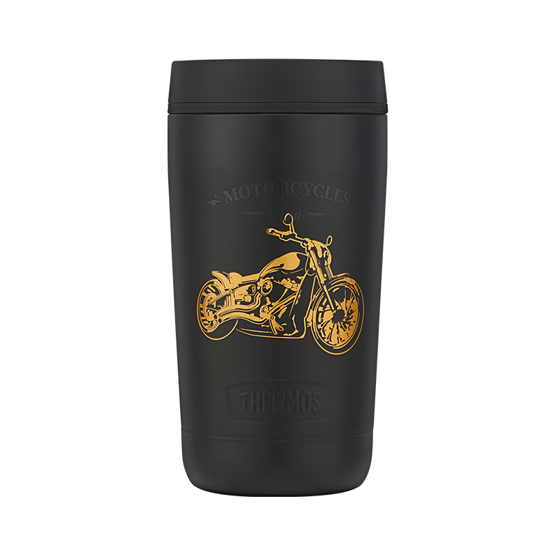 THERMOS 膳魔师 120周年新品 黑金骑士系列 保温杯 420ml 附带杯套 124.44元
