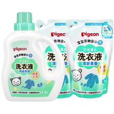 Pigeon 贝亲 婴儿洗衣液（清新果香）促销装1.5L瓶装+750ml*2补充装 老品升级 517