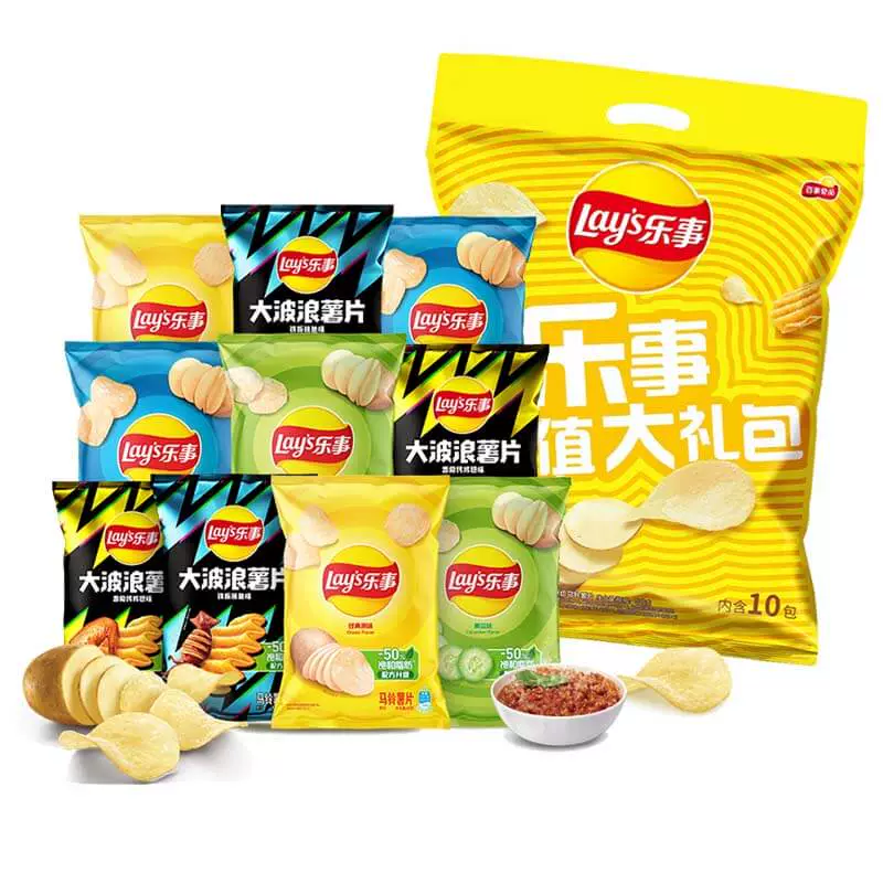 乐事薯片超值大礼包400g零食小吃送礼 券后33.9元