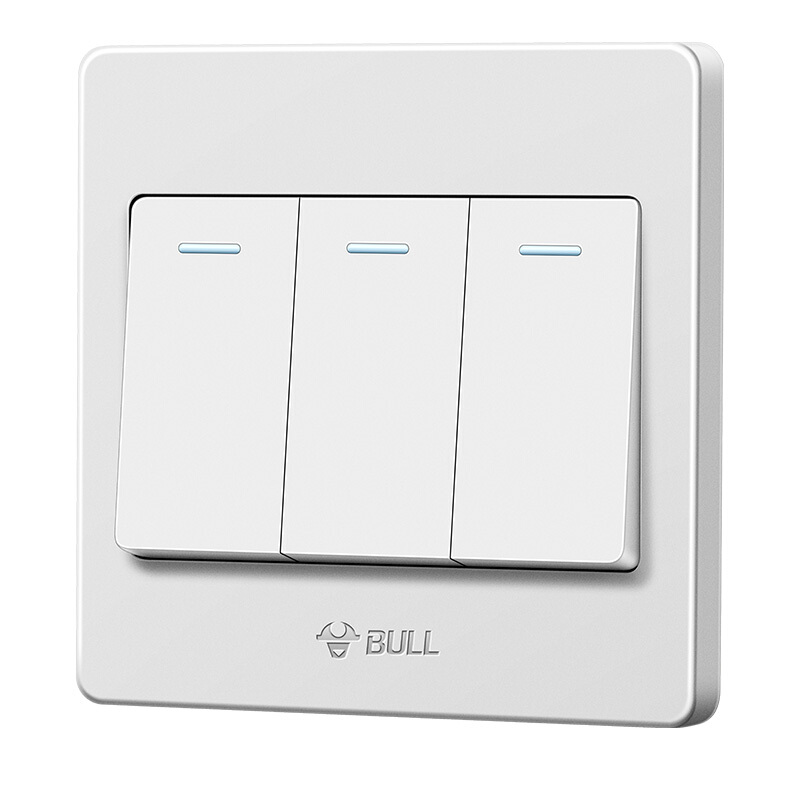 BULL 公牛 G07K311C 86型开关面板 三开单控款 13.58元